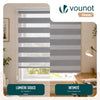 Lot de 2 Store enrouleur jour nuit double 90x150cm Gris - voonot.com