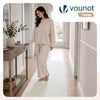 Tapis de salon poils ras doux antiderapant 80x200cm uni crème - voonot.com