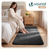 Tapis de salon poils ras doux antiderapant 120x160cm uni anthracite - voonot.com