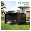 Abri pour robot tondeuse en métal XL Noir - voonot.com