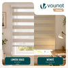 Lot de 2 Store enrouleur jour nuit double 100x150cm Lin - voonot.com