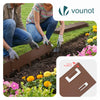 Lot de 10 Bordures de jardin acier galvanise avec pointes ancrages 106x18cm marron - voonot.com