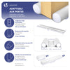 Lot de 4 Boudins de Porte Isolants coupe froid Découpables 96cm Blanc - voonot.com