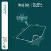 Tapis de salon poils ras doux antiderapant 200x300cm uni crème - voonot.com