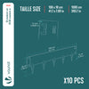 Lot de 10 Bordures de jardin acier galvanise avec pointes ancrages 106x18cm noir - voonot.com