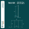 Paravent interieur separateur 3 panneaux autoportant pliable 262 x 30 x 173 cm Anthracite - voonot.com