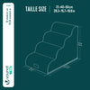 Escalier pour chien et chat en mousse haute densite et housse lavable 72x40x50cm beige - voonot.com