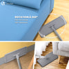 Balai microfibre et Seau Essoreur avec 6 serpillères Réutilisables Balai Plat Double compartiment gris - voonot.com