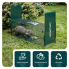 Piege pour animaux vivants cage trappe en metal 80x26x34cm vert - voonot.com