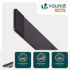 Paravent interieur separateur 3 panneaux autoportant pliable 262 x 30 x 173 cm Anthracite - voonot.com