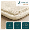 Tapis de salon poils ras doux antiderapant 60x180cm uni beige - voonot.com