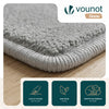 Tapis de salon poils ras doux antiderapant 60x180cm uni gris - voonot.com