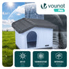 Maison pour chat chien plastique interieur exterieur 75x63x51cm Blanc - voonot.com