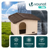 Maison pour chat chien plastique interieur exterieur 75x63x51cm Beige - voonot.com