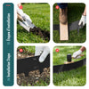 Lot de 10 Bordures de jardin acier galvanise avec pointes ancrages 106x18cm noir - voonot.com