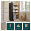 Paravent interieur separateur avec roue 6 panneaux autoportant pliable 340 x 30 x 171 cm Anthracite - voonot.com