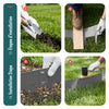 Lot de 10 Bordures de jardin acier galvanise avec pointes ancrages 106x18cm gris - voonot.com