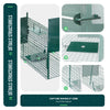 Piege pour animaux vivants cage trappe en metal 100x29x40cm vert - voonot.com