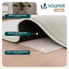 Tapis de salon poils ras doux antiderapant 60x180cm uni crème - voonot.com