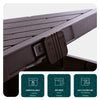 Coffre de Rangement Exterieur 126L en PP avec Système de Verrouillage 56x44x53CM Marron - voonot.com