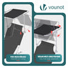 Lot de 2 chaise longue pliante avec pare soleil noir - voonot.com