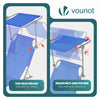 Lot de 2 chaise longue pliante avec pare soleil bleu - voonot.com