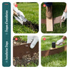Lot de 10 Bordures de jardin acier galvanise avec pointes ancrages 106x18cm marron - voonot.com