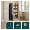 Paravent interieur separateur 4 panneaux autoportant pliable 228 x 30 x 164 cm Anthracite - voonot.com