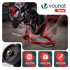 Bequille Moto roue arriere charge max 390 kg acier Rouge - voonot.com