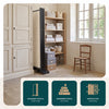 Paravent interieur separateur avec roue 6 panneaux autoportant pliable 340 x 30 x 171 cm Beige - voonot.com