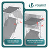 Lot de 2 chaise longue pliante avec pare soleil gris - voonot.com