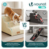 Escalier pour chien et chat en mousse haute densite et housse lavable 57x40x40cm beige - voonot.com
