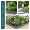 Lot de 10 Bordures de jardin acier galvanise avec pointes ancrages 106x18cm gris - voonot.com