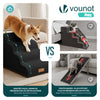 Escalier pour chien et chat en mousse haute densite et housse lavable 72x40x50cm noir - voonot.com