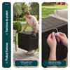 Coffre de Rangement Exterieur 126L en PP 56x43x53CM Style Polyrotin Marron - voonot.com