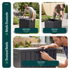 Coffre de Rangement Exterieur 126L en PP avec Système de Verrouillage 56x44x53CM Anthracite - voonot.com