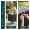 Coffre de Rangement Exterieur 126L en PP 56x43x53CM Style Polyrotin Noir - voonot.com