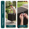 Coffre de Rangement Exterieur 126L en PP 56x43x53CM Style Bois Marron - voonot.com