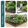 Lot de 10 Bordures de jardin acier galvanise avec pointes ancrages 106x18cm marron - voonot.com