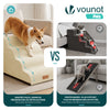 Escalier pour chien et chat en mousse haute densite et housse lavable 72x40x50cm beige - voonot.com