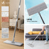 Balai microfibre et Seau Essoreur avec 6 serpillères Réutilisables Balai Plat Double compartiment gris - voonot.com