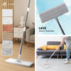Balai microfibre et Seau Essoreur avec 6 serpillères Réutilisables Balai Plat Double compartiment blanc - voonot.com