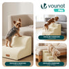 Escalier pour chien et chat en mousse haute densite et housse lavable 40x40x30cm beige - voonot.com