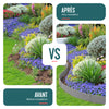 Lot de 10 Bordures de jardin acier galvanise avec pointes ancrages 106x18cm gris - voonot.com