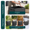 Coffre de Rangement Exterieur 126L en PP 56x43x53CM Style Bois Noir - voonot.com