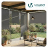 Store vertical sans percage extensible exterieur 200x310cm polyester gris - voonot.com