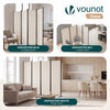 Paravent interieur separateur 4 panneaux autoportant pliable 228 x 30 x 164 cm Beige - voonot.com