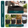 Coffre de Rangement Exterieur 126L en PP 56x43x53CM Style Bois Marron - voonot.com