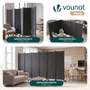 Paravent interieur separateur avec roue 6 panneaux autoportant pliable 340 x 30 x 171 cm Anthracite - voonot.com