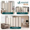 Paravent interieur separateur 6 panneaux autoportant pliable 340 x 30 x 164 cm Beige - voonot.com